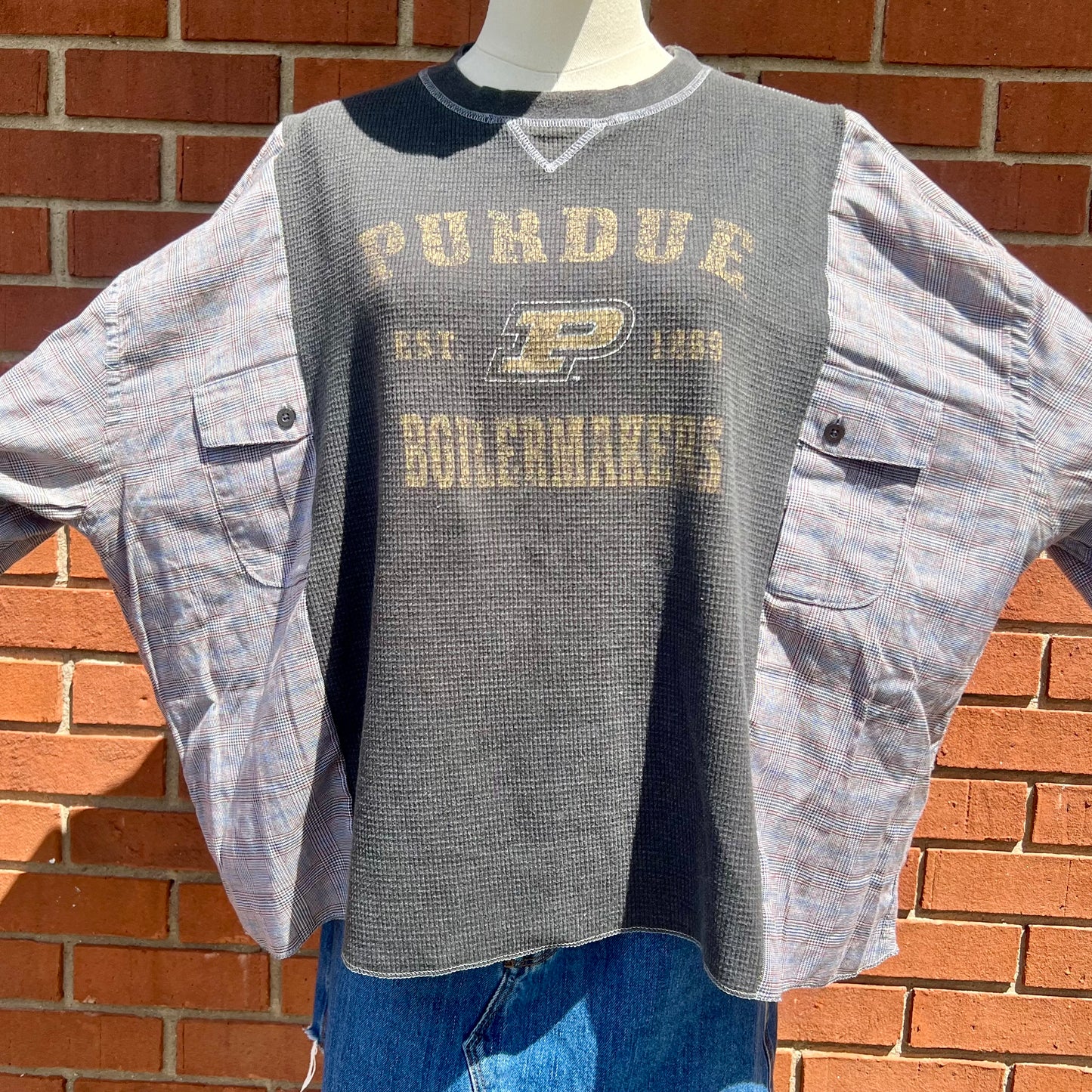 Reworked Purdue University Flannel Long Sleeve