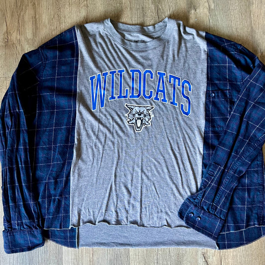 Reworked University of Kentucky Football Long Sleeve Flannel