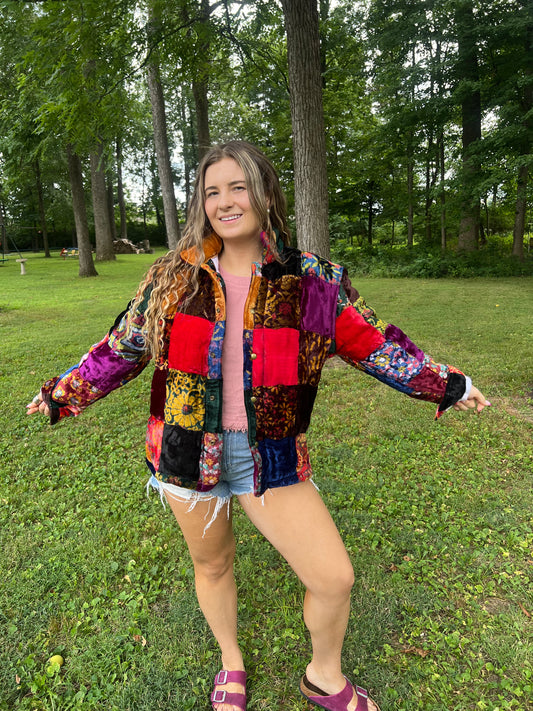 Upcycled Patchwork Blanket Jacket