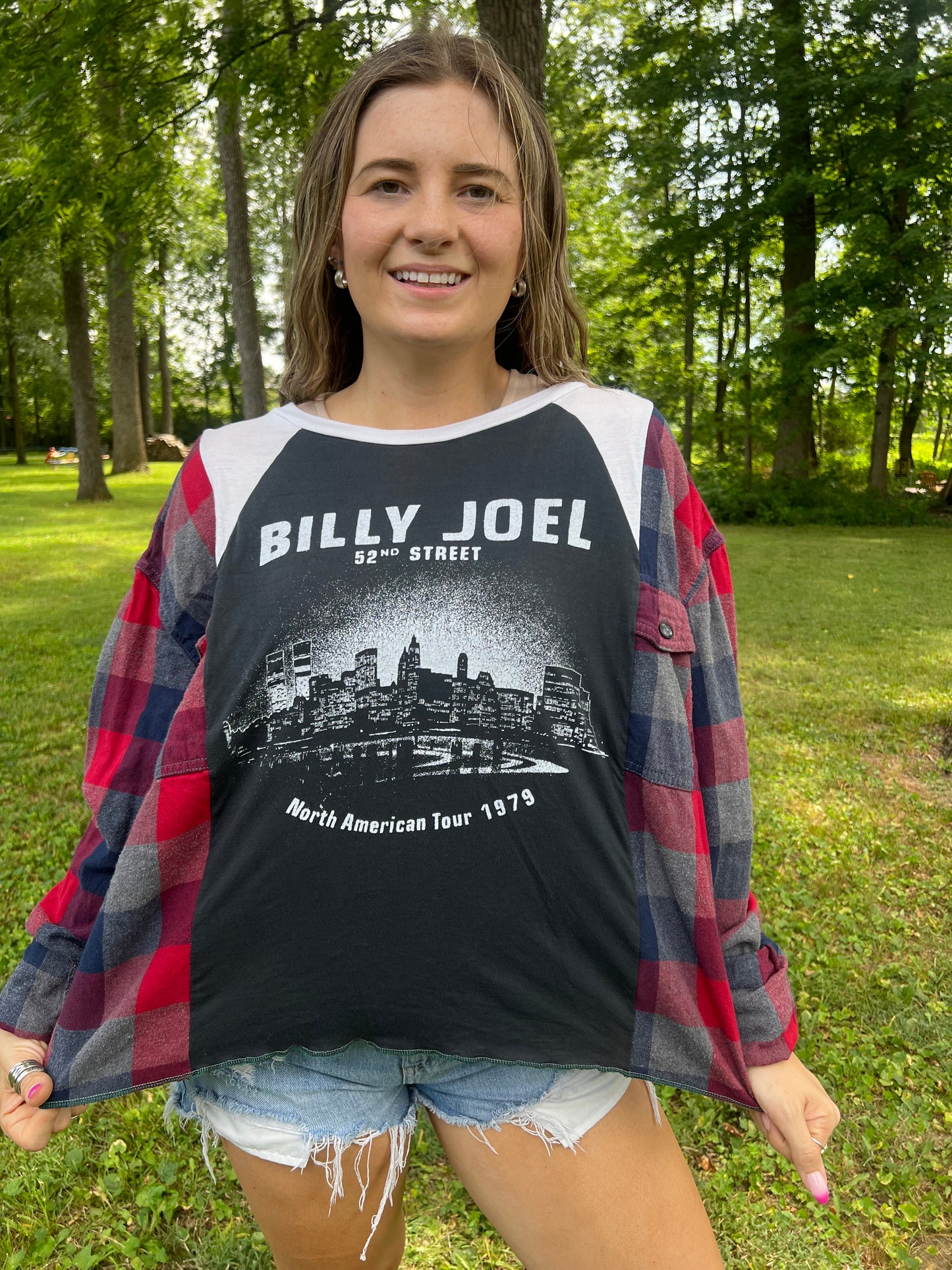 Reworked Billy Joel Flannel Long Sleeve