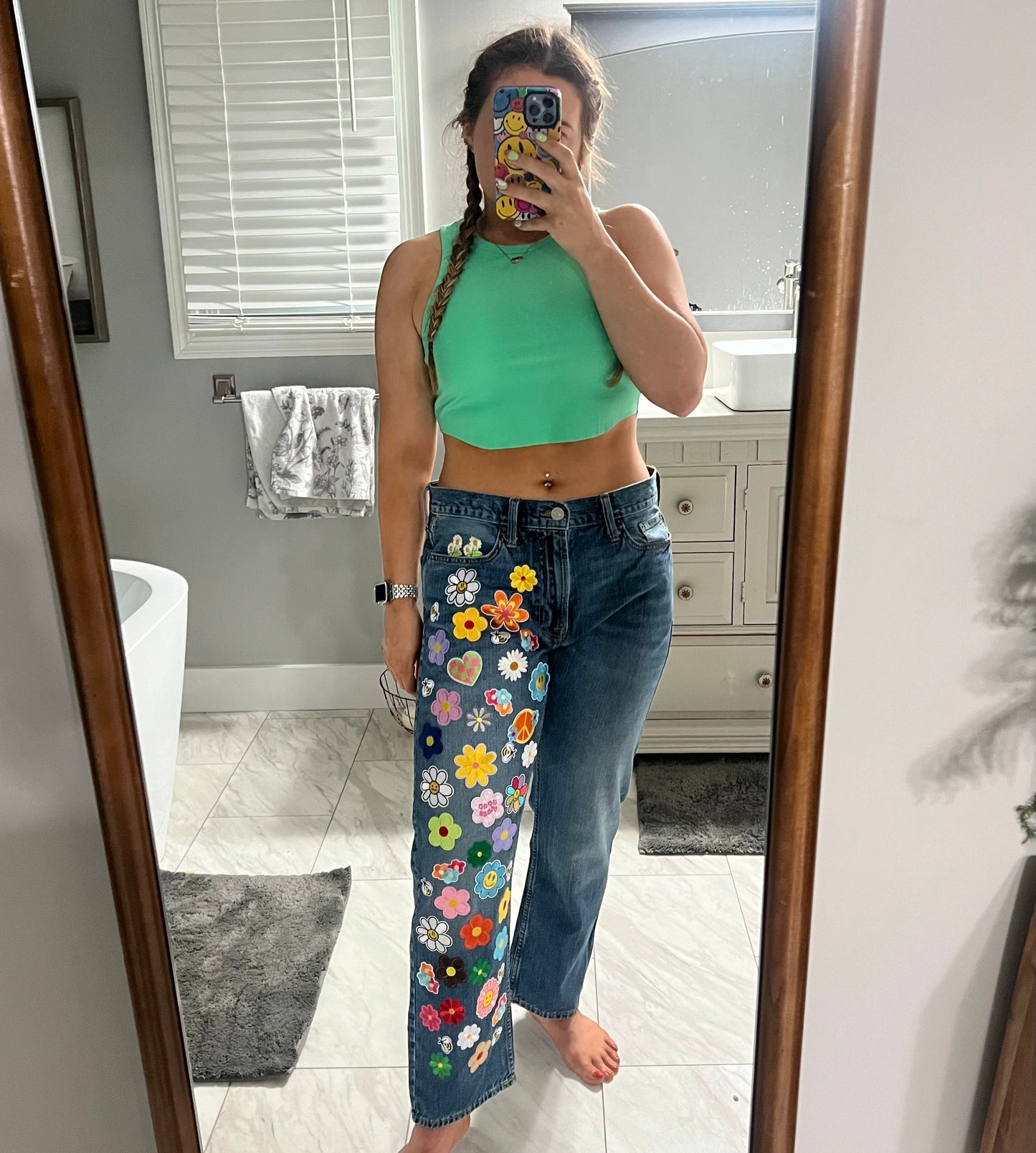 Upcycled Hippie Patch Jeans