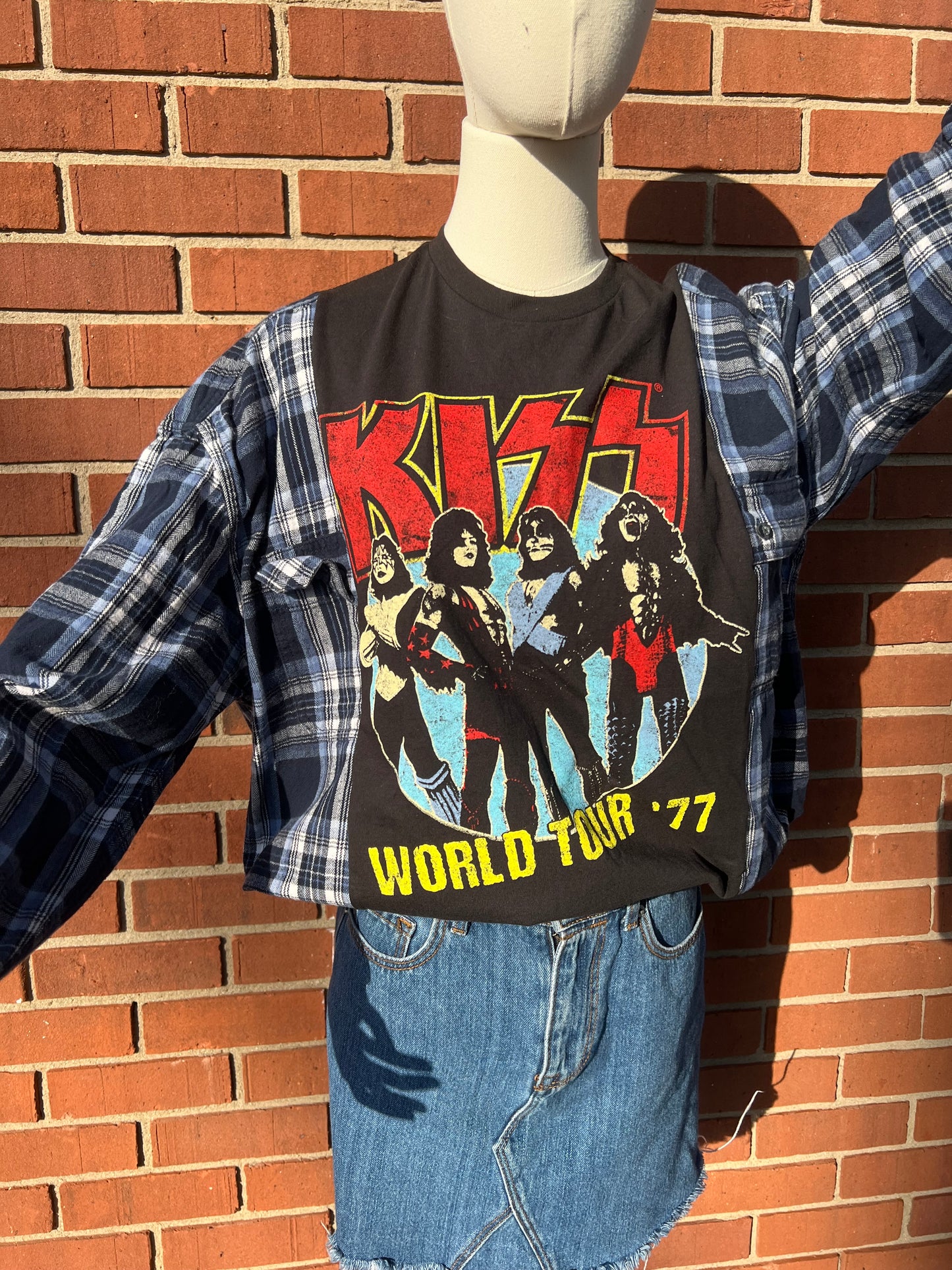 Reworked KISS Flannel Long Sleeve