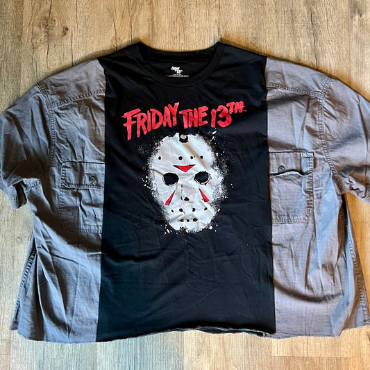 Reworked Friday the 13th Flannel Long Sleeve