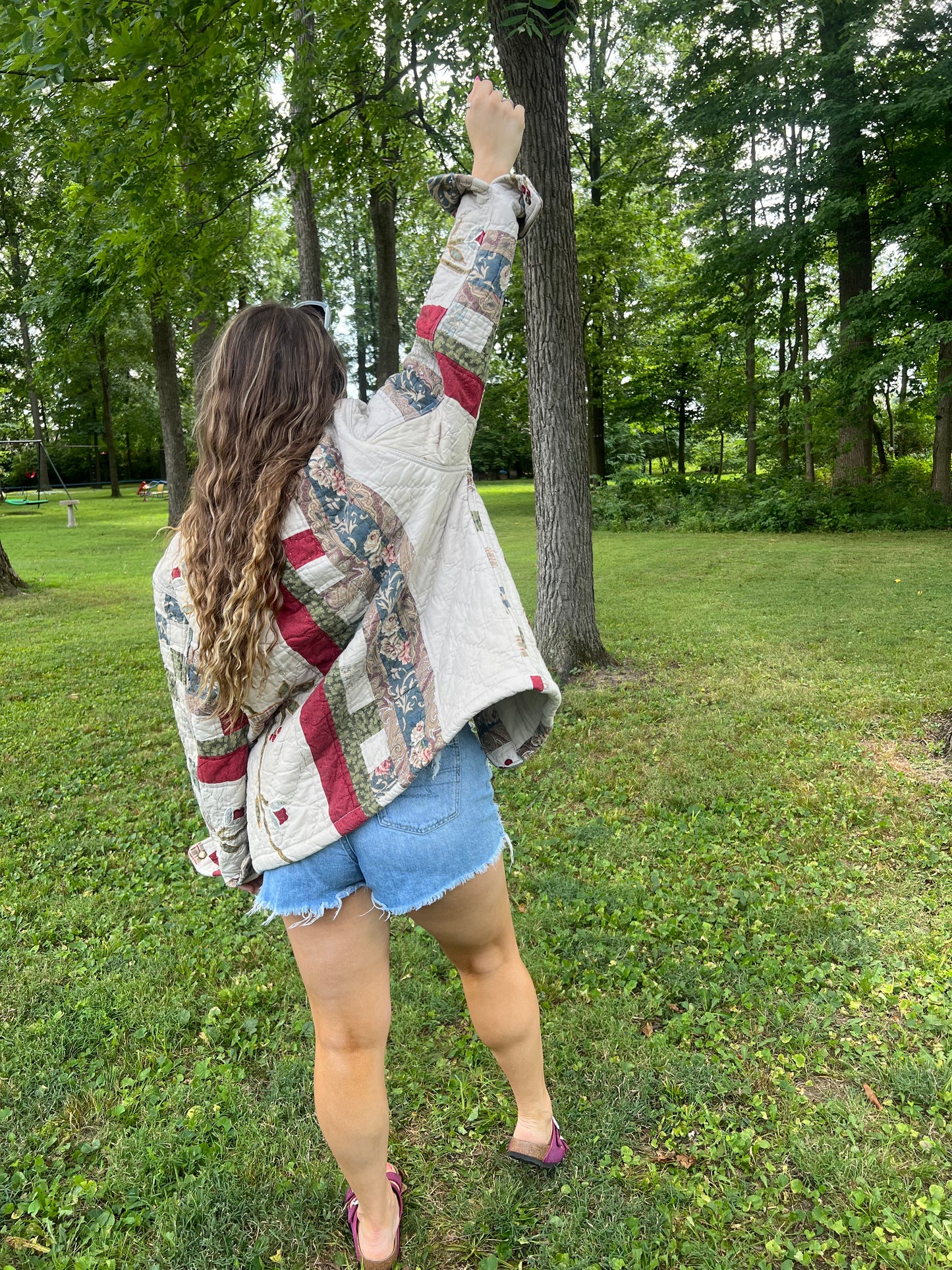 Upcycled Patchwork Blanket Jacket