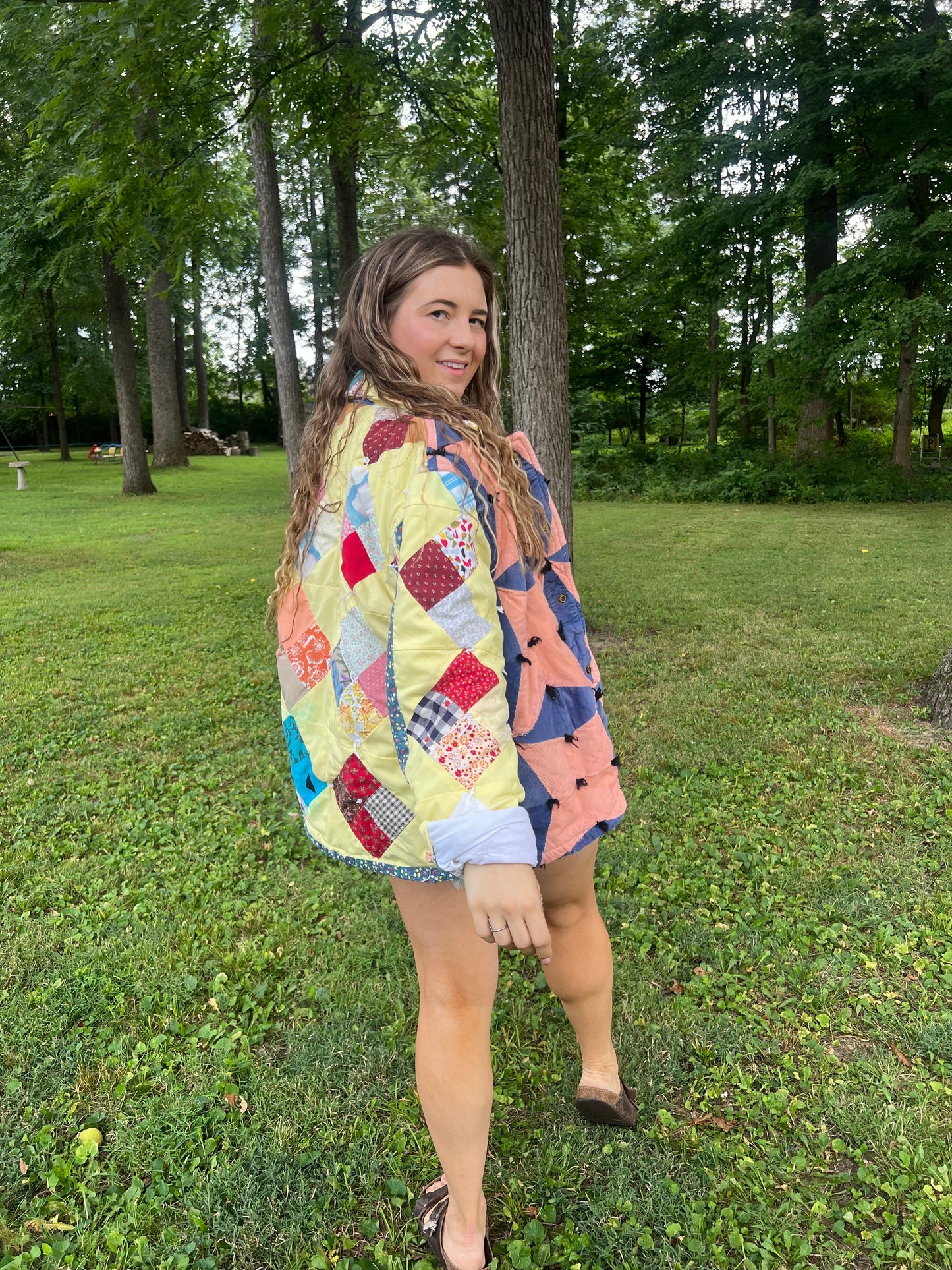 Upcycled Patchwork Blanket Jacket