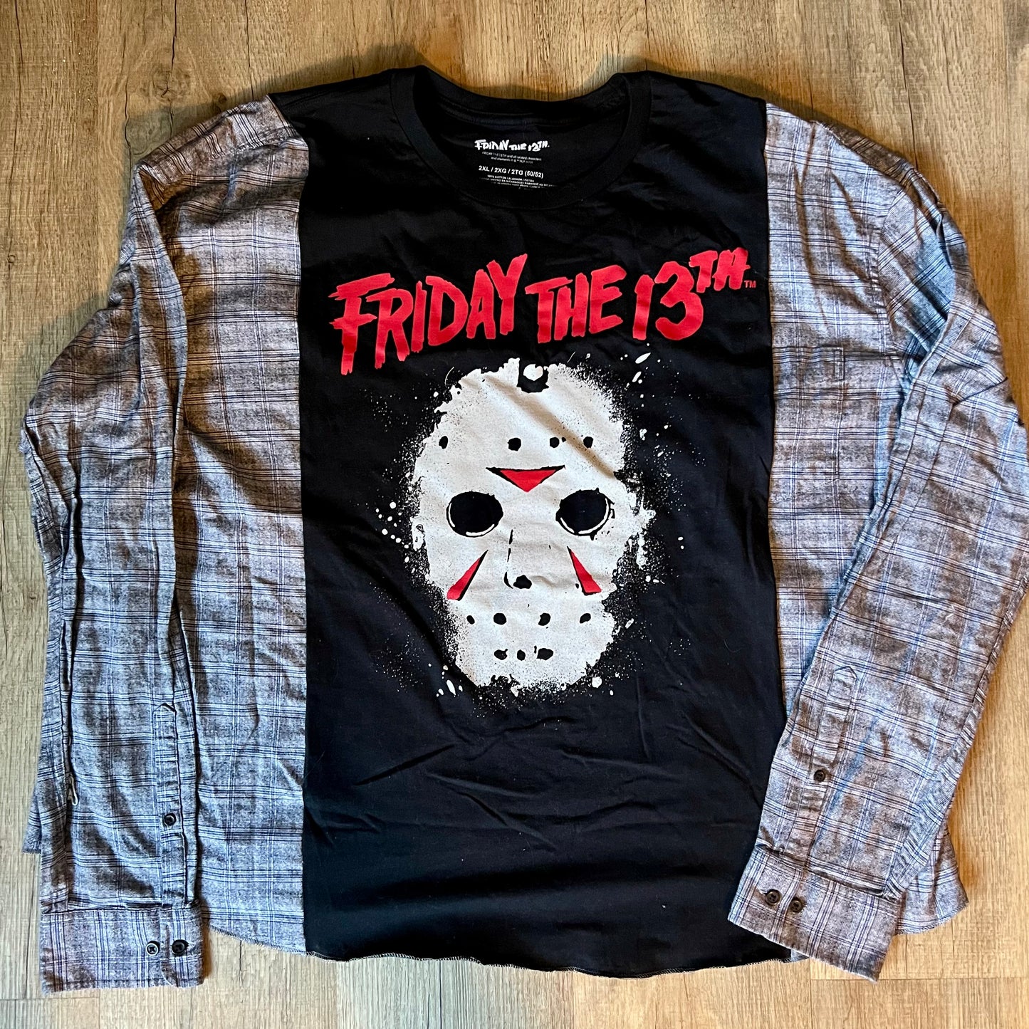 Reworked Friday the 13th Long Sleeve Flannel