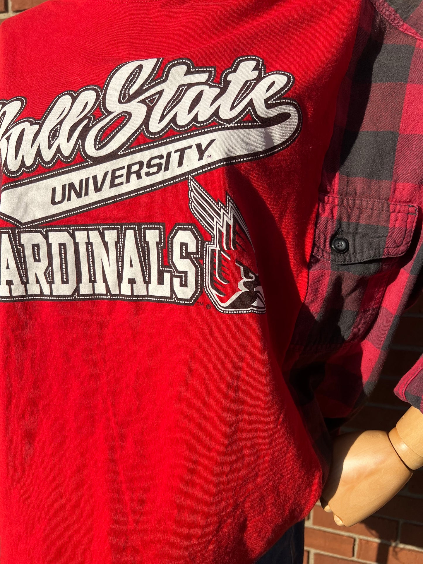 Reworked Ball State Flannel Long Sleeve