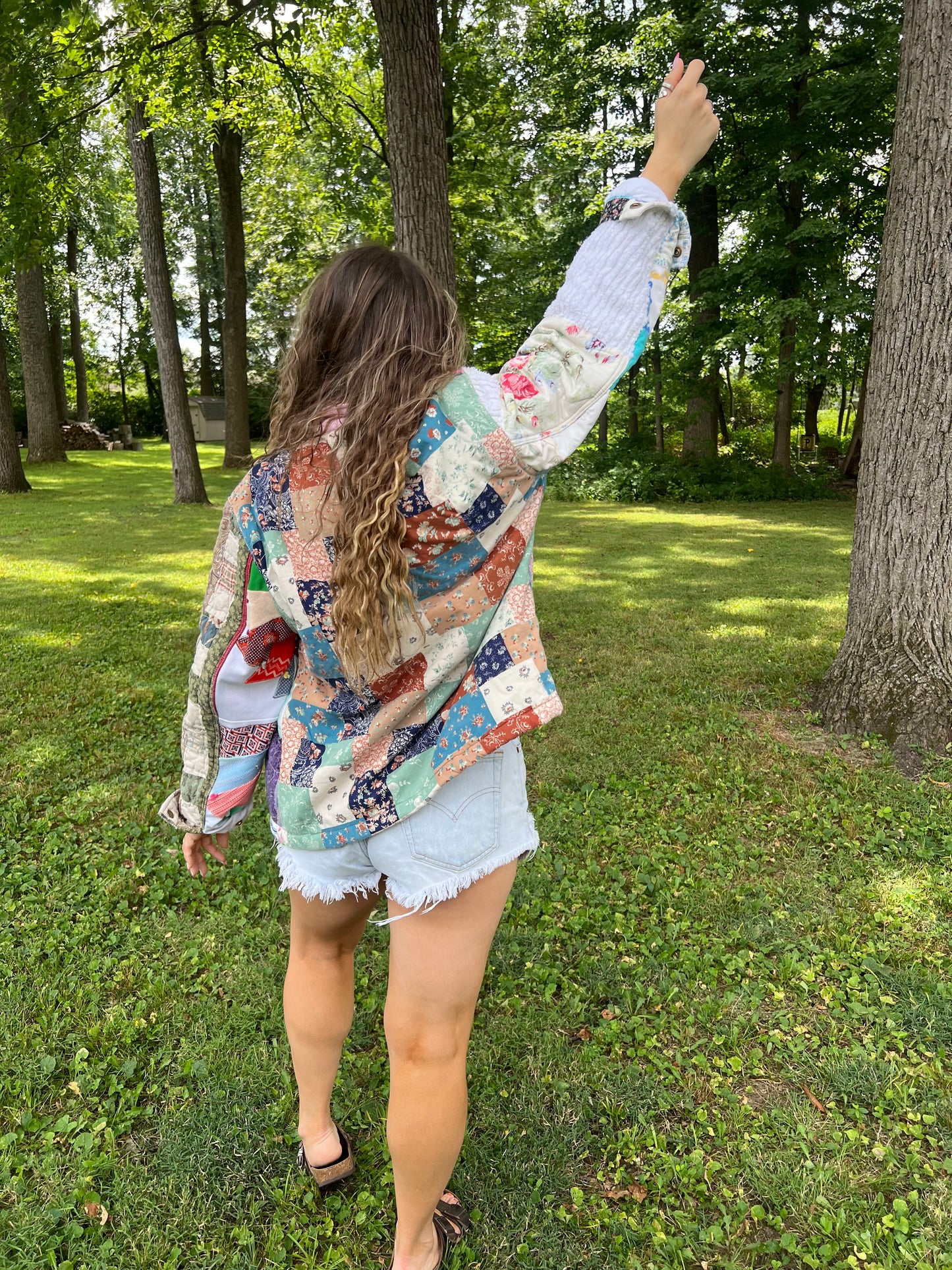 Upcycled Patchwork Blanket Jacket