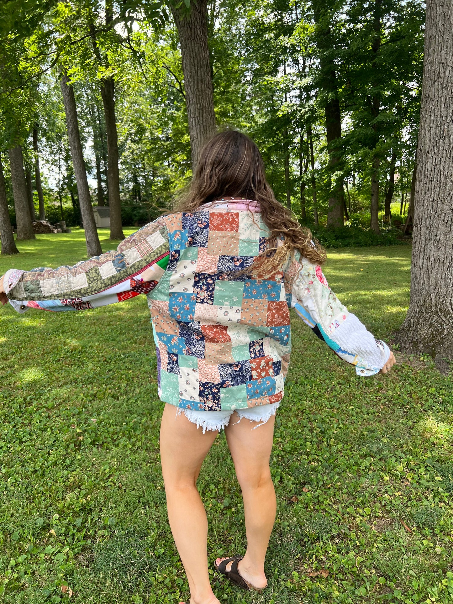 Upcycled Patchwork Blanket Jacket