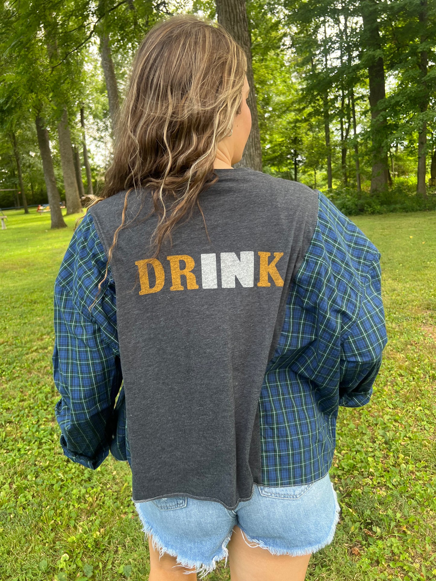 Reworked Indiana Beer Flannel Long Sleeve