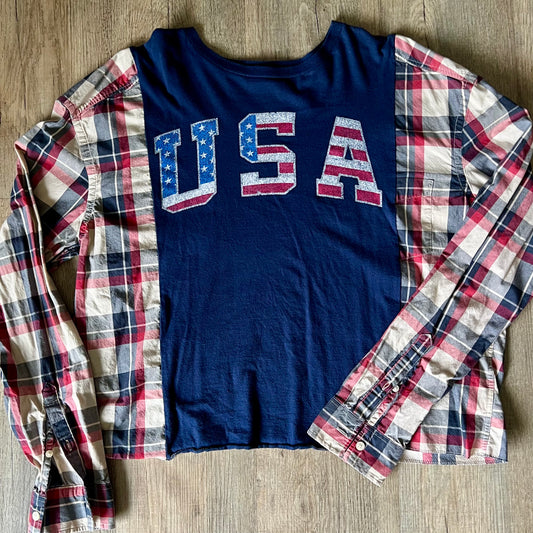 Reworked USA Long Sleeve