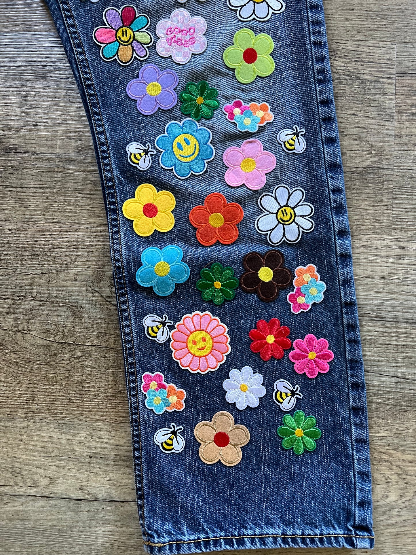 Upcycled Hippie Patch Jeans