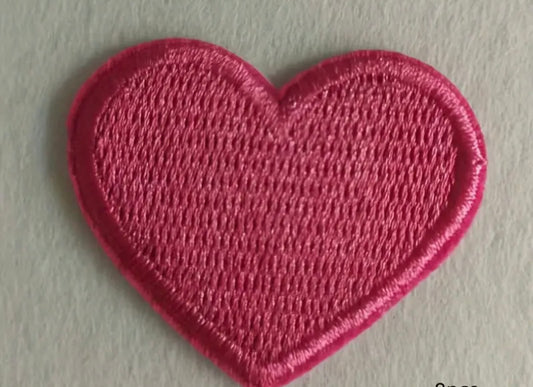 Step 2 - Dark Pink Heart Patch