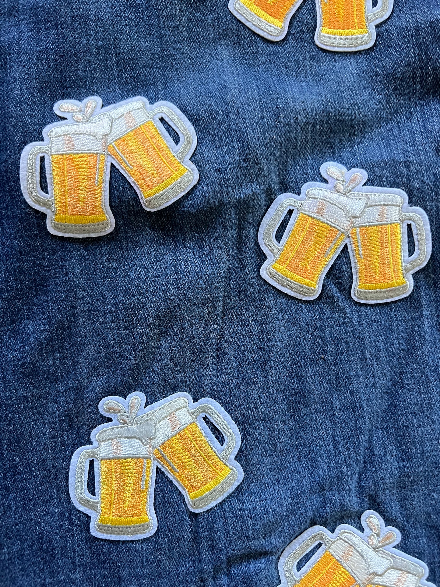 Upcycled Beer Patch Jeans