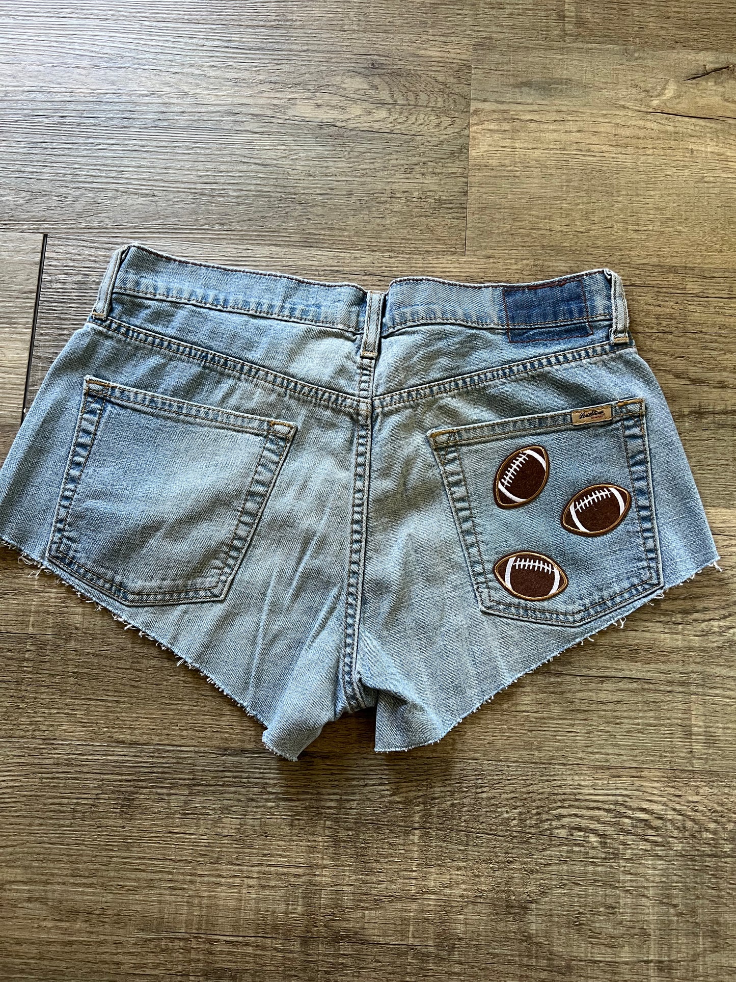 Upcycled Football Patch Shorts