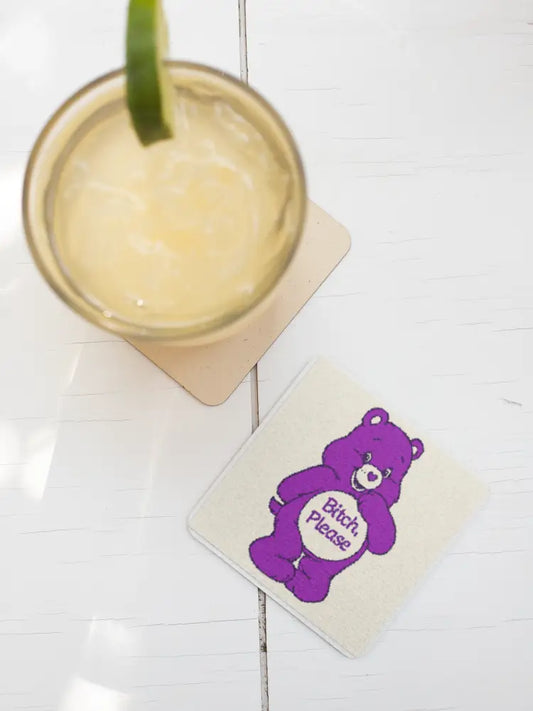 Bitch Please Bear Coaster