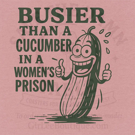 Cucumber’s Got His Hands Full Coaster