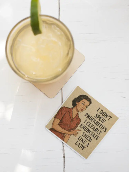 Delicately Foul-Mouthed Coaster