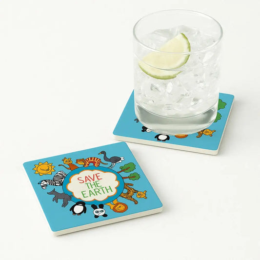 Keep Earth Clean - Your Trash Shouldn’t be on the Menu Coaster