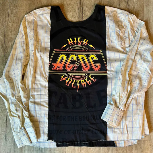 Reworked ACDC Long Sleeve Shirts & Tops