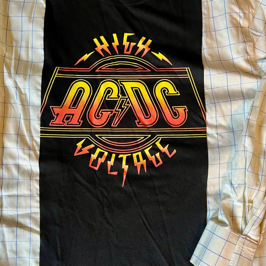 Reworked ACDC Long Sleeve Shirts & Tops