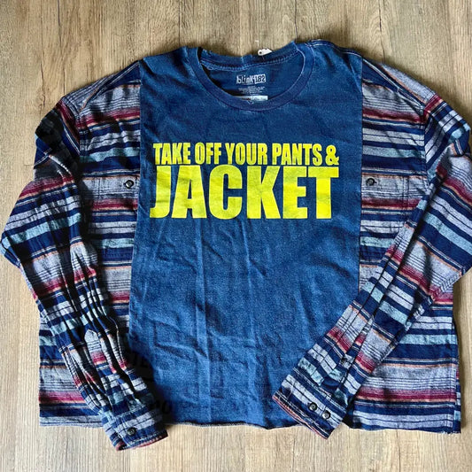 Reworked Blink-182 Flannel Long Sleeve Shirts & Tops