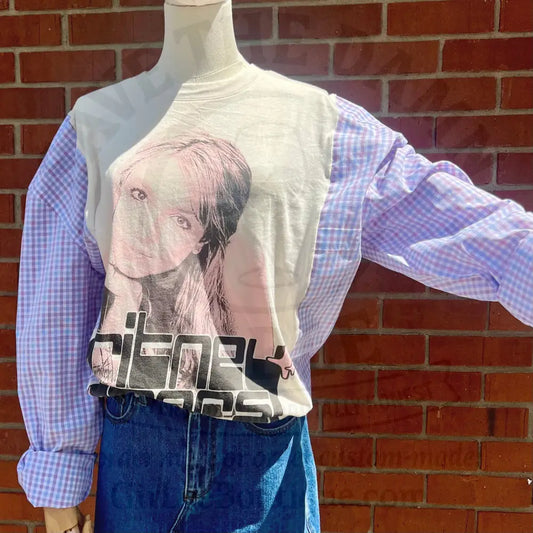 Reworked Britney Spears Flannel Long Sleeve Shirts & Tops