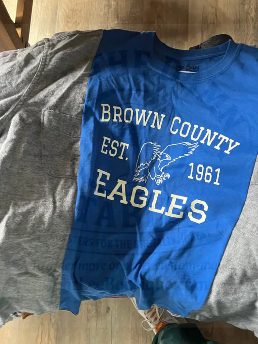 Reworked Brown County Eagles Flannel Long Sleeve Shirts & Tops