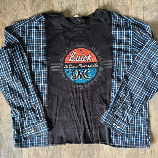 Reworked Buick Flannel Long Sleeve Shirts & Tops