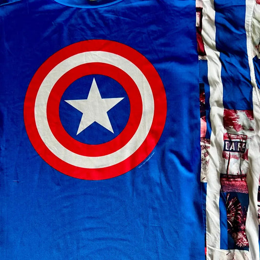 Reworked Captain America Short Sleeve Shirts & Tops