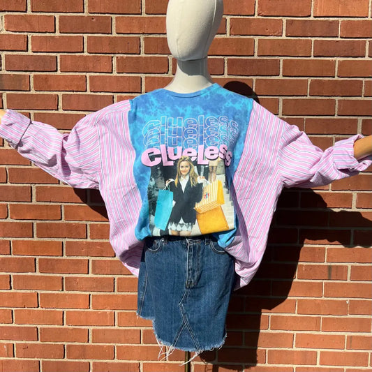 Reworked Clueless Long Sleeve Shirts & Tops