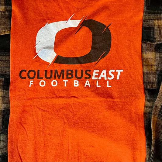 Reworked Columbus East Football Flannel Long Sleeve Shirts & Tops