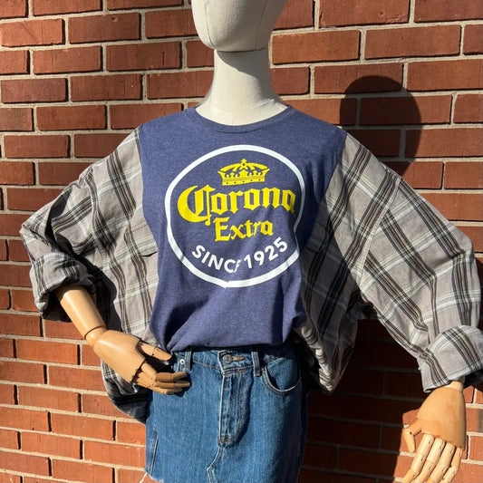 Reworked Corona Long Sleeve Shirts & Tops