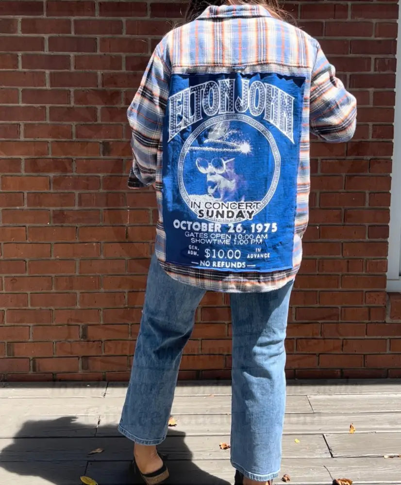 Reworked Elton John Shacket Shirts & Tops
