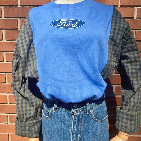 Reworked Ford Flannel Long Sleeve Shirts & Tops