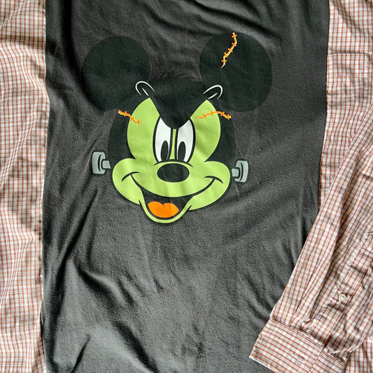 Reworked Frankenstein Mickey Long Sleeve Shirts & Tops