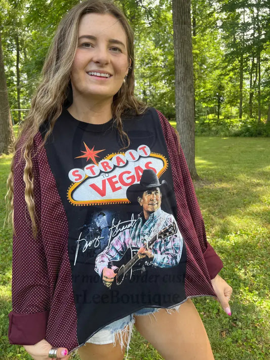 Reworked George Strait Long Sleeve Shirts & Tops