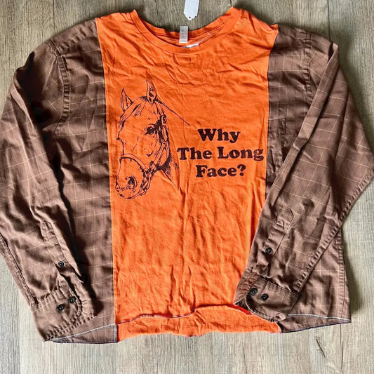 Reworked Horse Long Sleeve Shirts & Tops