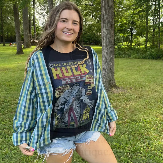 Reworked Incredible Hulk Long Sleeve Shirts & Tops