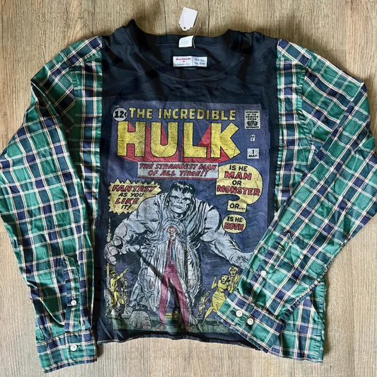 Reworked Incredible Hulk Long Sleeve Shirts & Tops