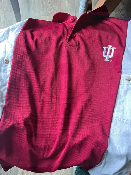 Reworked Indiana University Flannel Long Sleeve Polo Shirts & Tops
