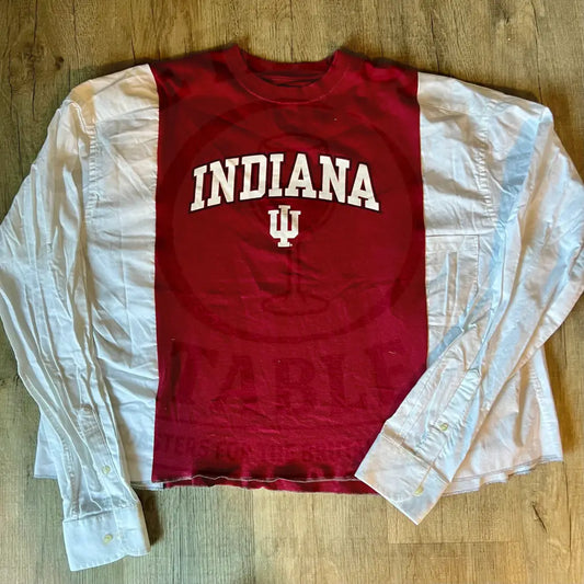 Reworked Indiana University Long Sleeve Shirts & Tops