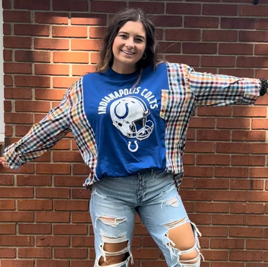 Reworked Indianapolis Colts Long Sleeve Shirts & Tops