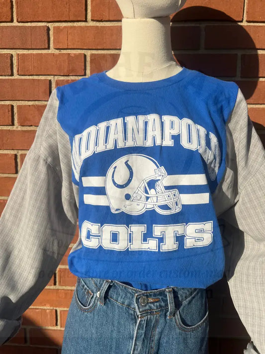 Reworked Indianapolis Colts Long Sleeve Shirts & Tops
