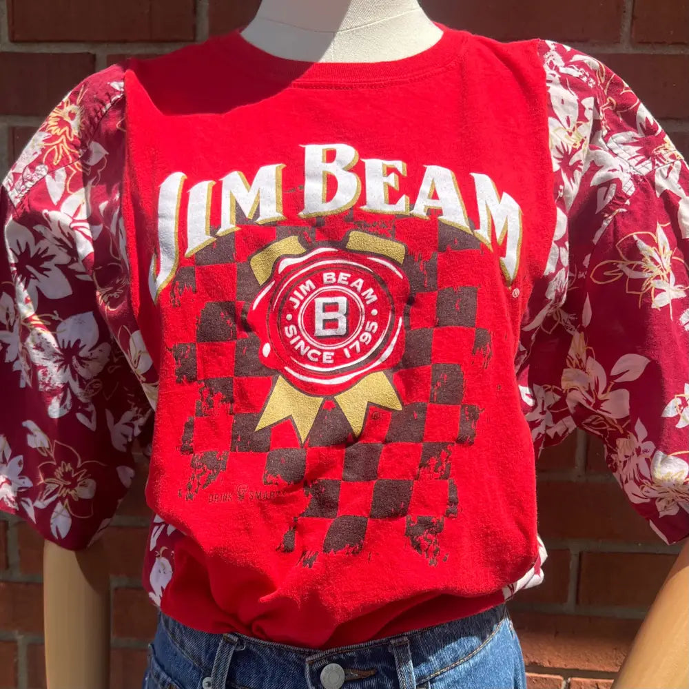 Reworked Jim Beam Short Sleeve Shirts & Tops