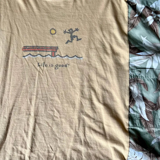 Reworked Life Is Good Short Sleeve Shirts & Tops