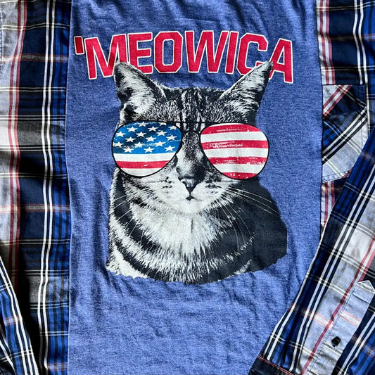 Reworked Meowica Long Sleeve Shirts & Tops