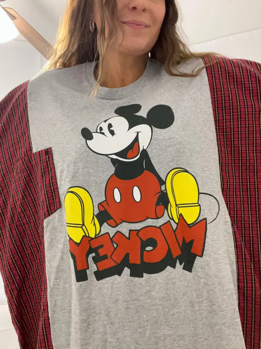 Reworked Mickey Mouse Long Sleeve Shirts & Tops