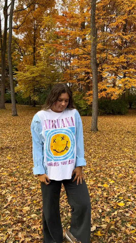Reworked Nirvana Long Sleeve Shirts & Tops