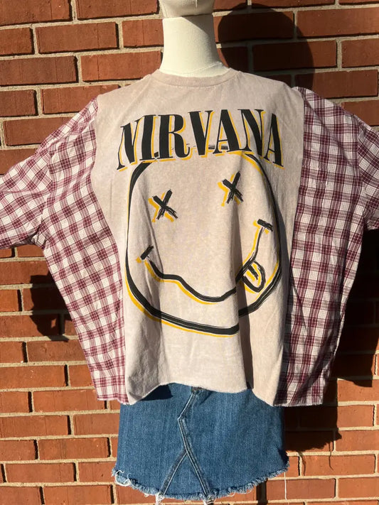Reworked Nirvana Long Sleeve Shirts & Tops